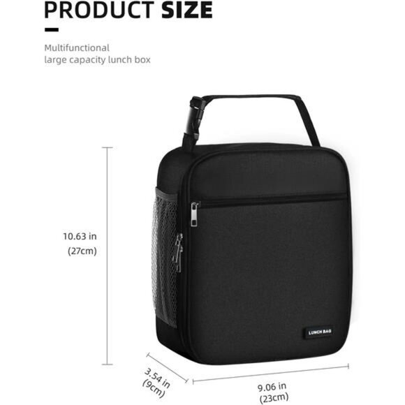 Large insulated lunch bag for men women portable cooler tote for work picnic tra - Picture 3 of 8